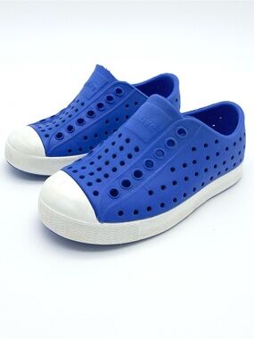 Toddler Native Shoes Jefferson Slip On Blue-White Water Friendly Size C8